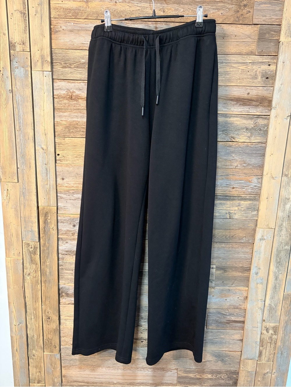 Pinspark Black Wide-Leg Drawstring Lounge Pants* - Tall Large